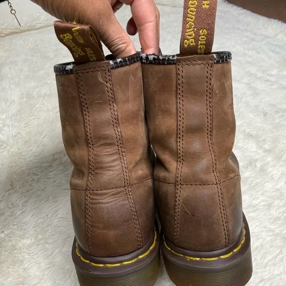 Dr Martens 1460 Boots CrazyHorse Leather Lace Up Boots USSize 11 Air Cushion